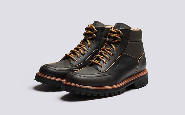 Grenson Fielding Mens Walking Boots in Brown Leather/Cordura GRS113739